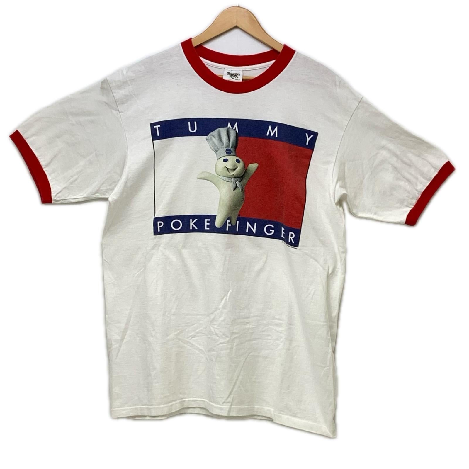 半袖Tシャツ 90s Pillsbury ドゥーボーイ 企業パロディリンガーTee XL ホワイト LL