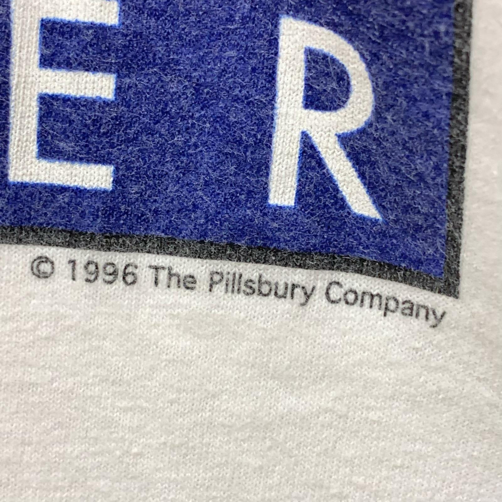 半袖Tシャツ 90s Pillsbury ドゥーボーイ 企業パロディリンガーTee XL ホワイト LL
