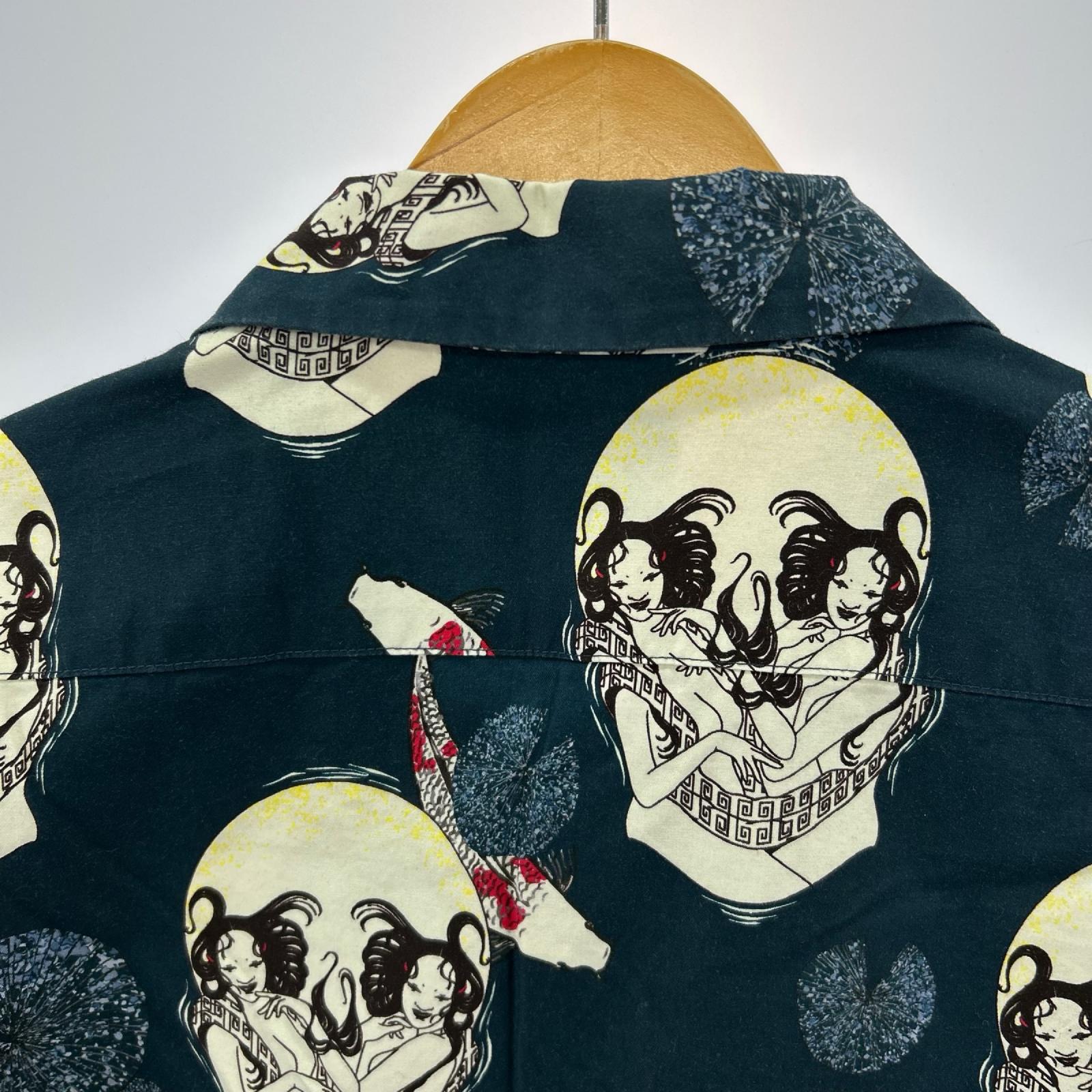 長袖シャツ DRESS HIPPY FACE TWO SKULL S S