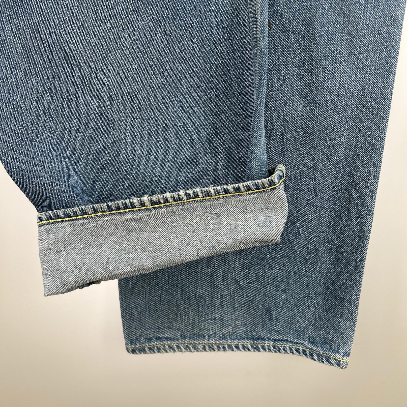 デニムパンツ WASHED HARD TWIST DENIM 5P PANTS 34 ブルー