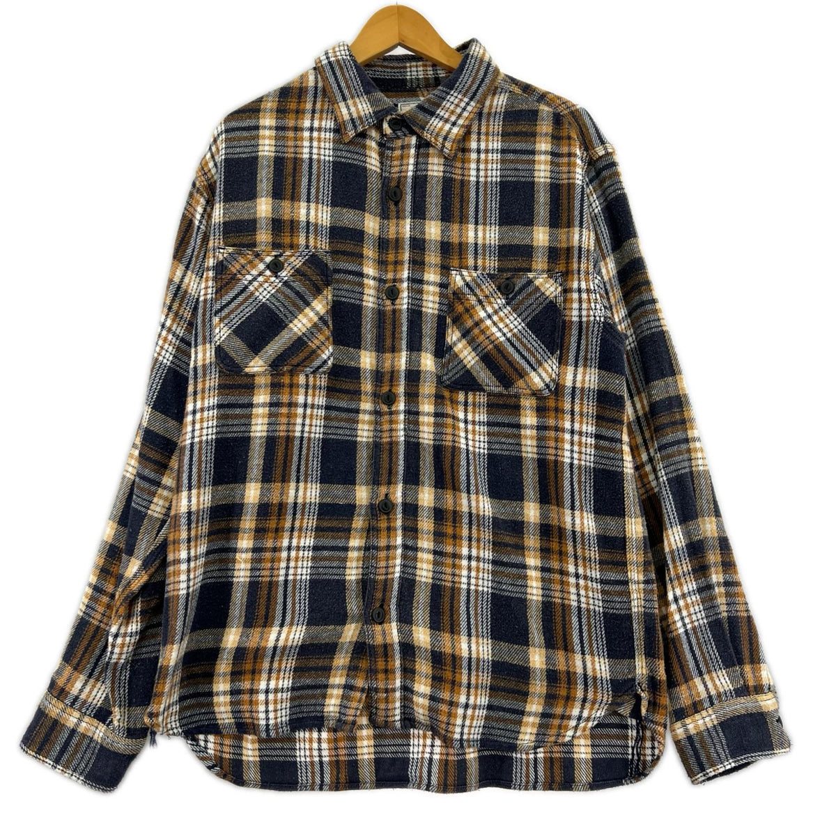 長袖シャツ チェックシャツ L L