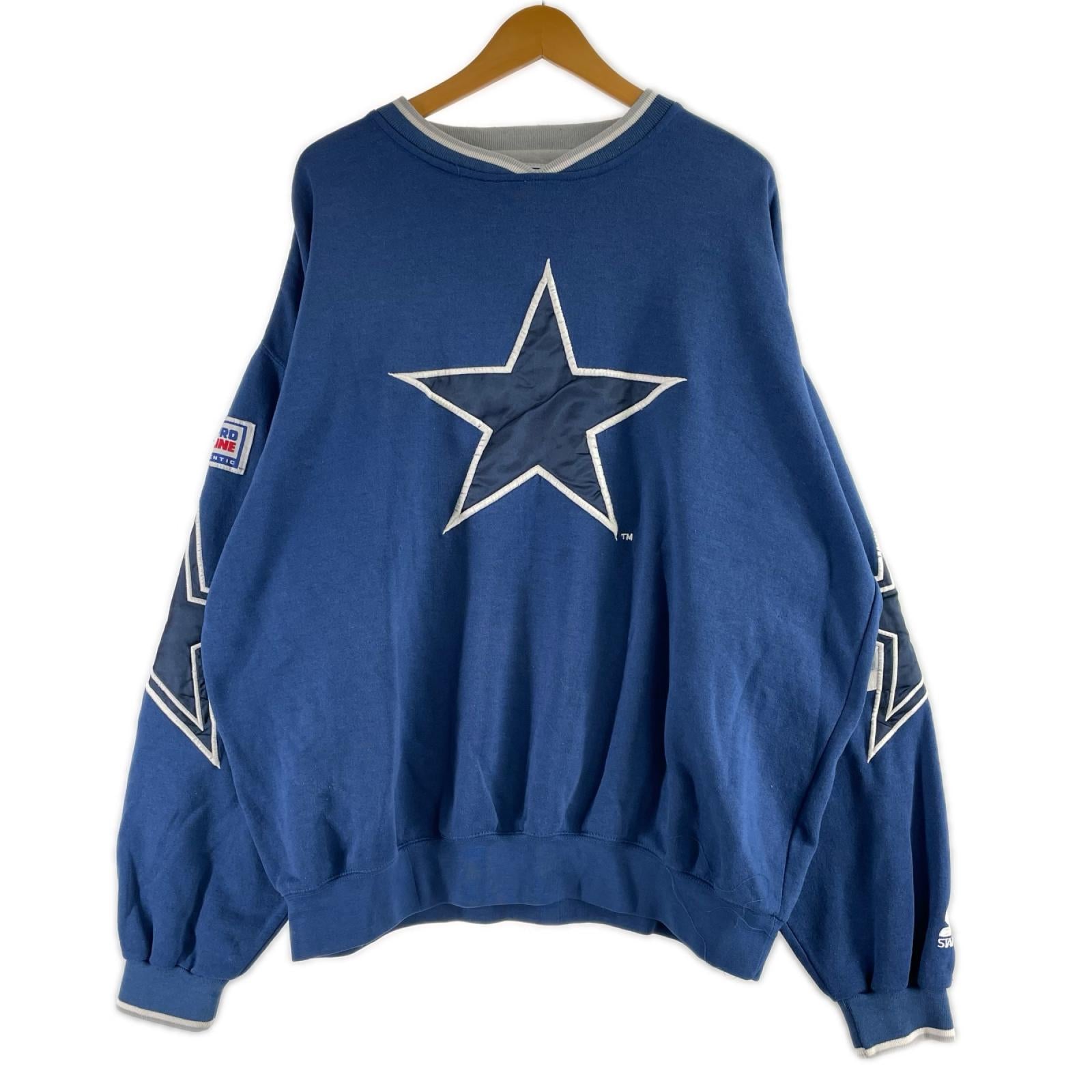 スウェット 90s NFL STARTER スター刺繍 青 (XL) ブルー