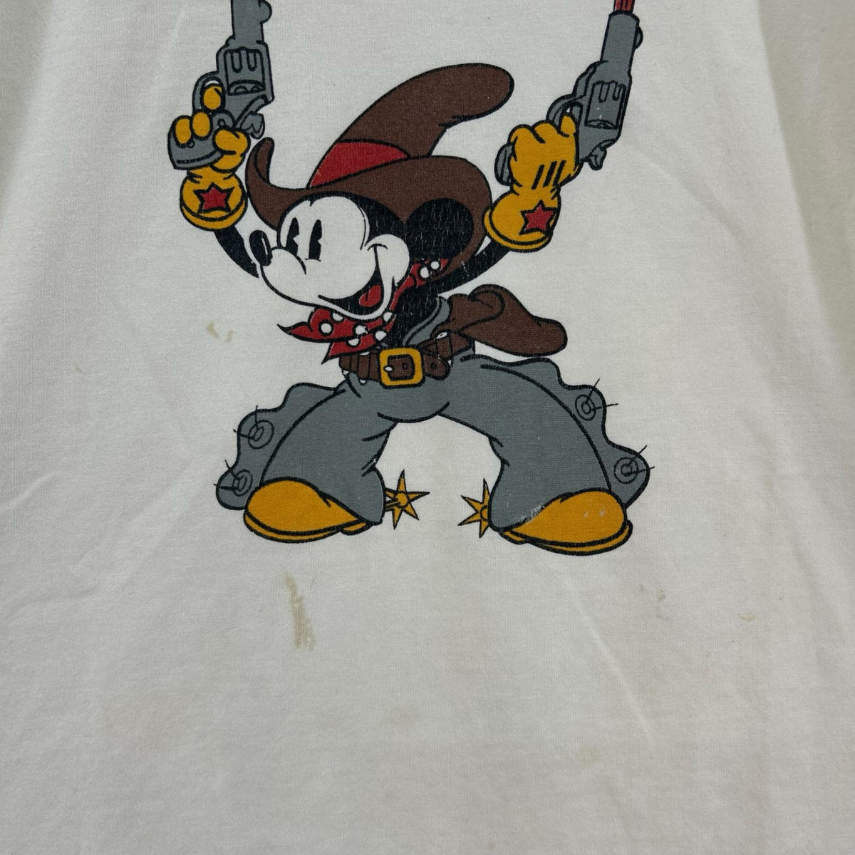 半袖Tシャツ 二丁拳銃ミッキー L ホワイト