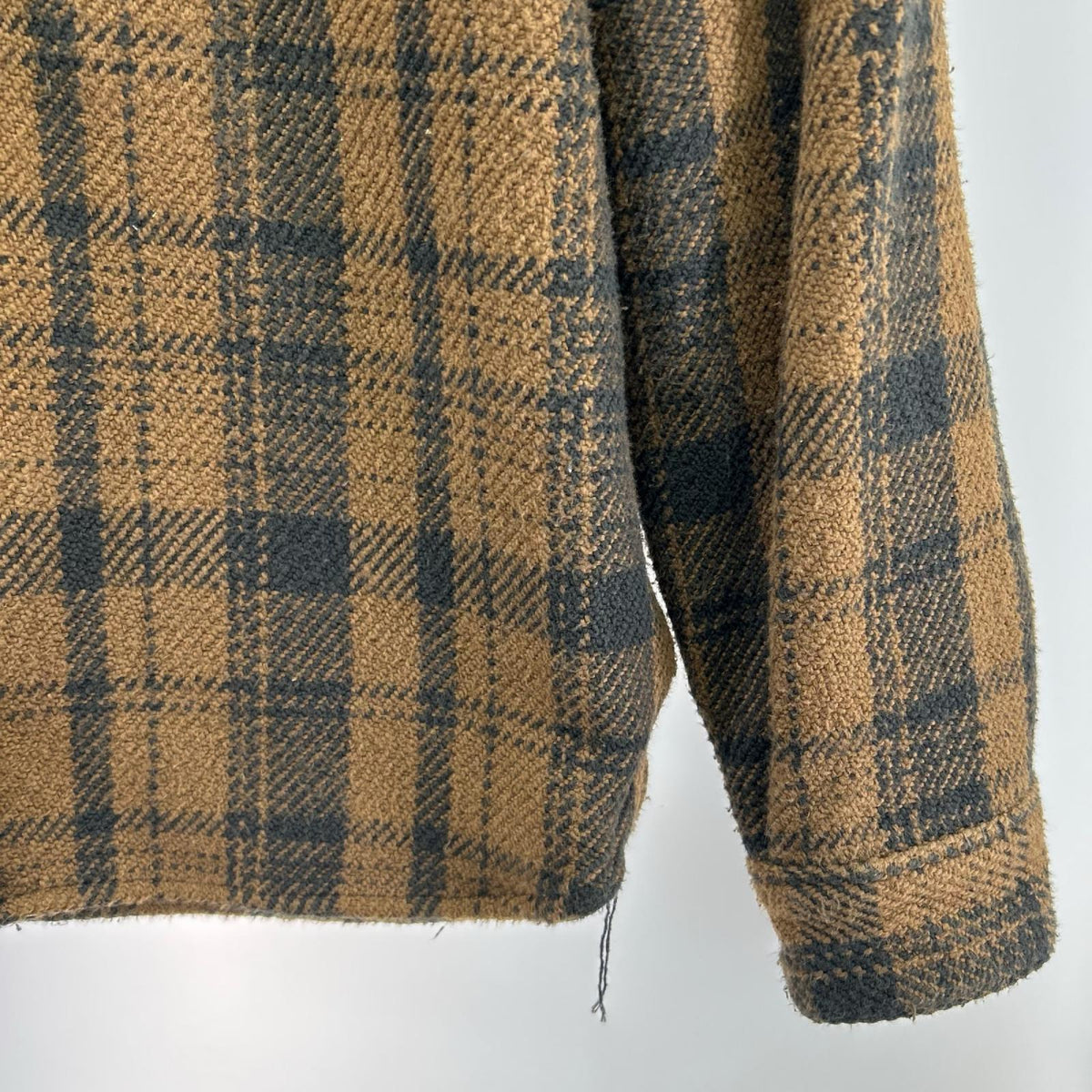 長袖シャツ HEAVY FLANNEL SHIRT 茶 (15) ブラウン