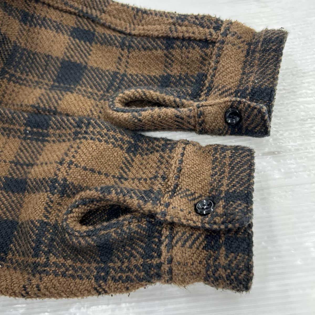 長袖シャツ HEAVY FLANNEL SHIRT 茶 (15) ブラウン