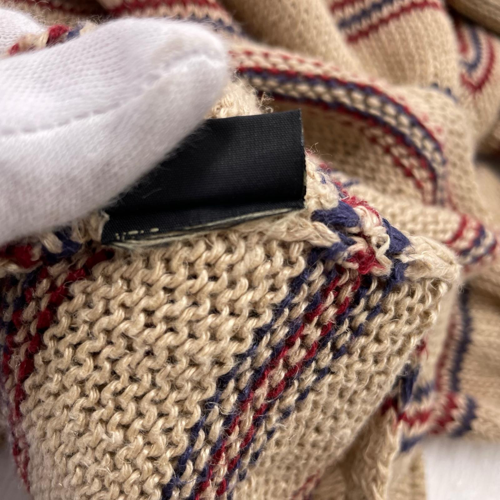 ニット リネンニット ブラウン L