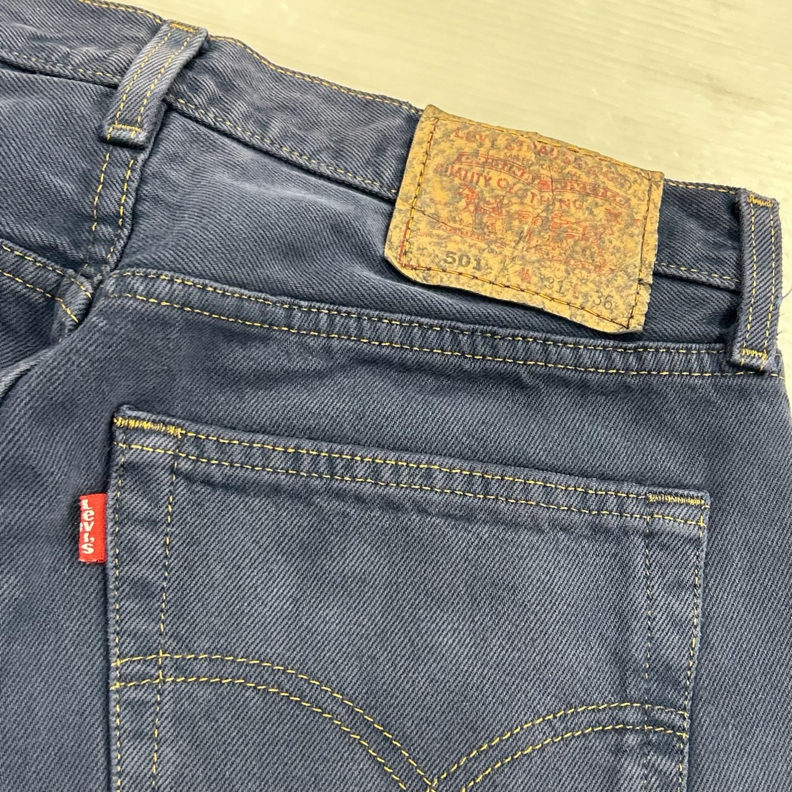 デニムパンツ Levi's 98年 USA製 501 後染め 紺 (W31L36) 31 ネイビー