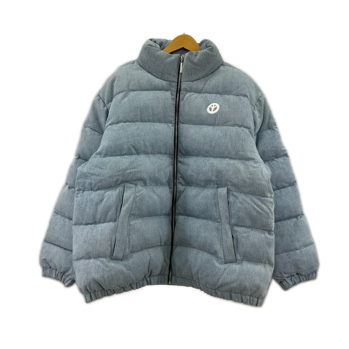 ダウンジャケット BABYLON LA DENIM PUFFER JACKET (L) L ブルー