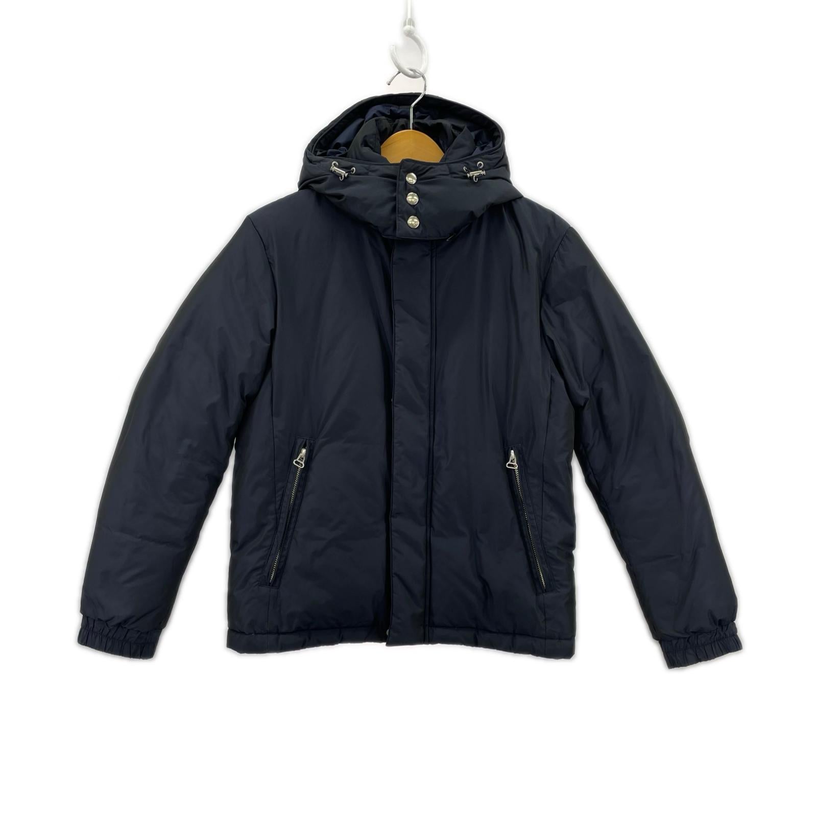 ダウンジャケット ネイビー フード取り外し S ネイビー
