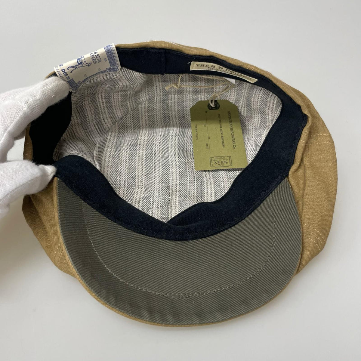 キャスケット THE H.W.DOG&CO. LINEN PAPER PK CAP ブラウン