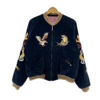 ジャケット OKINAWA/US MARINE CORPS 虎×鷹 別珍スカジャン L L