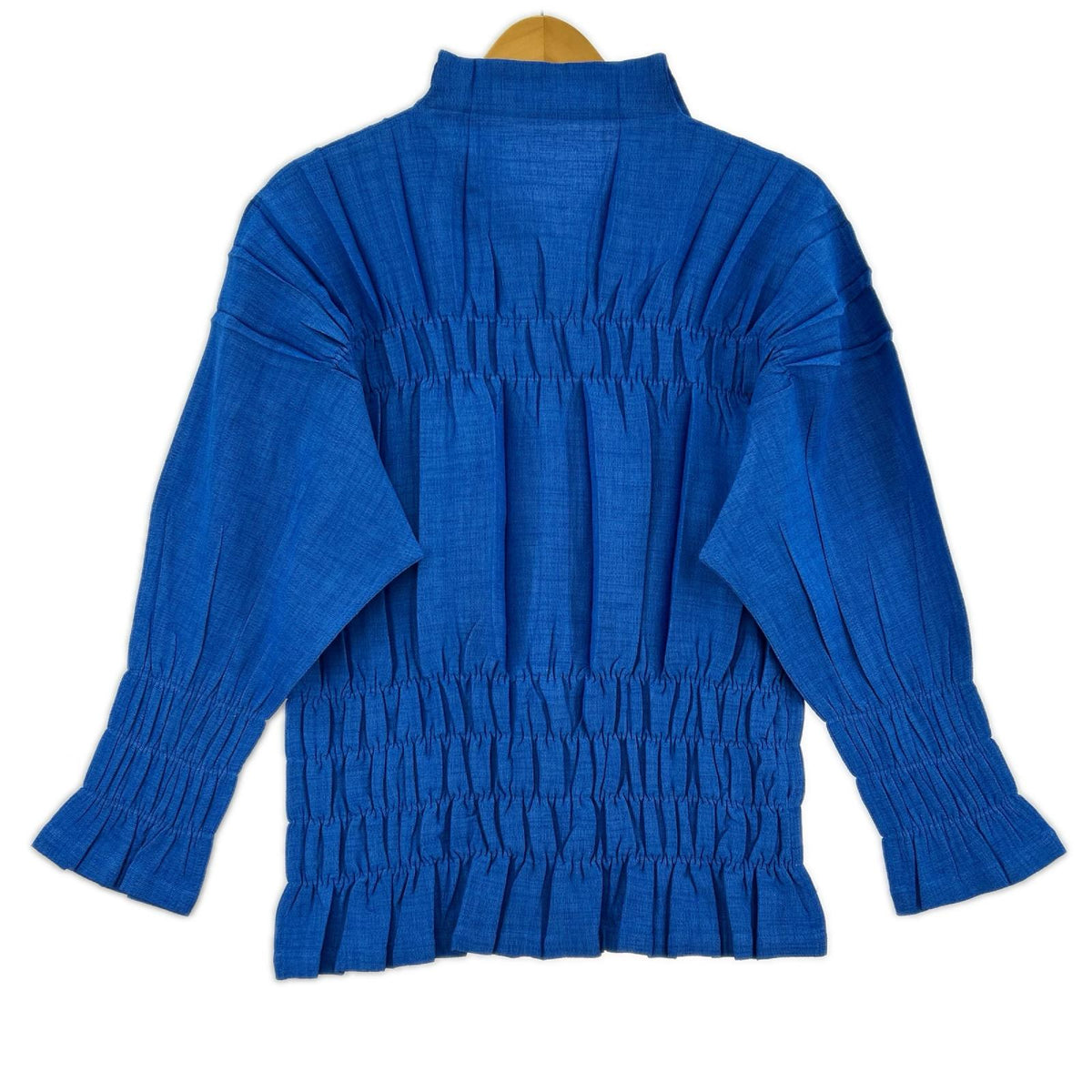 長袖シャツ ISSEY MIYAKE IM62FJ625 バルーンプリーツシャツ 2 ブルー