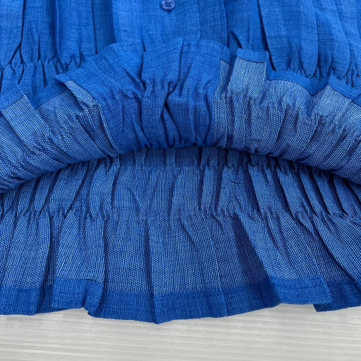 長袖シャツ ISSEY MIYAKE IM62FJ625 バルーンプリーツシャツ 2 ブルー