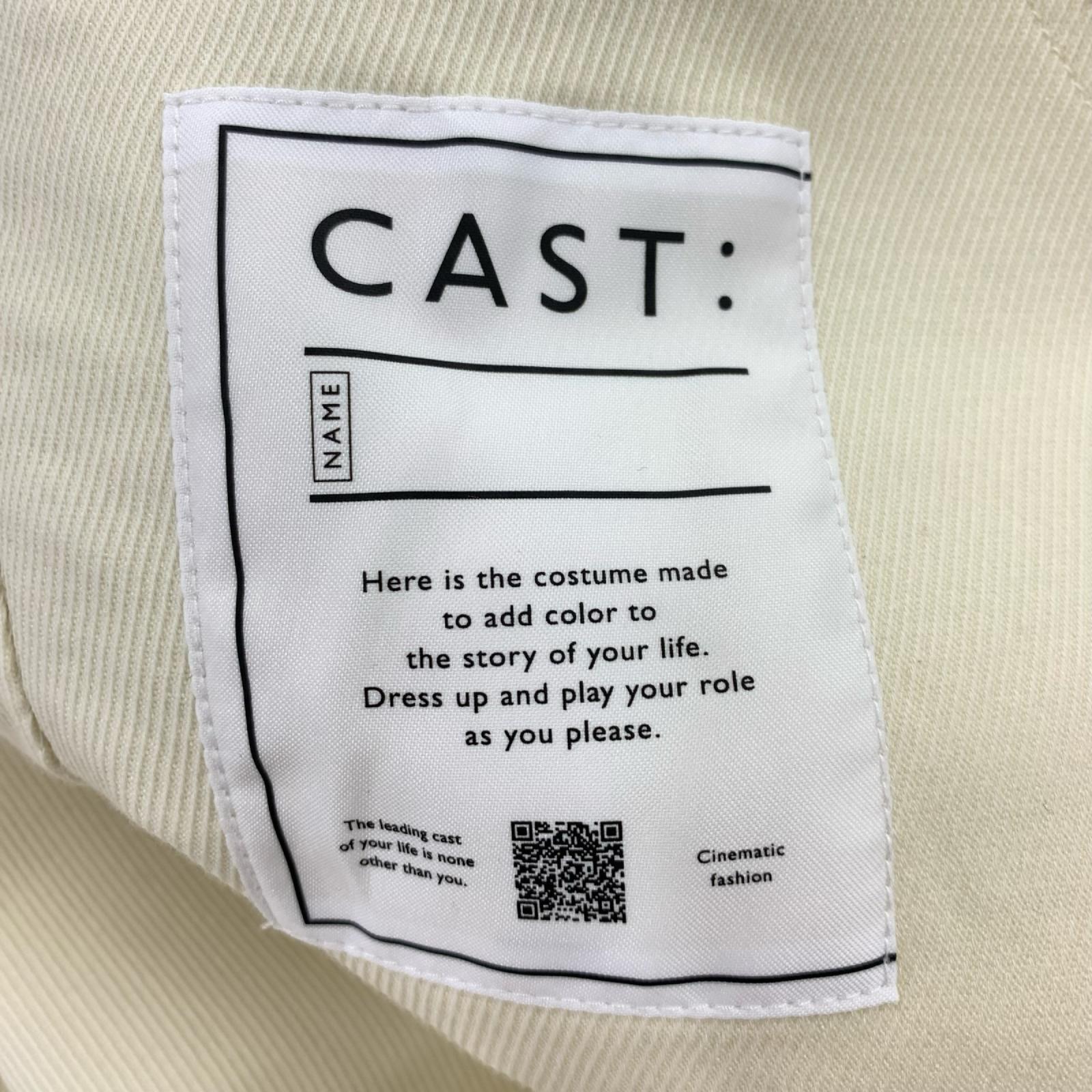 ジャケット CAST: ノーカラージャケット M M ベージュ