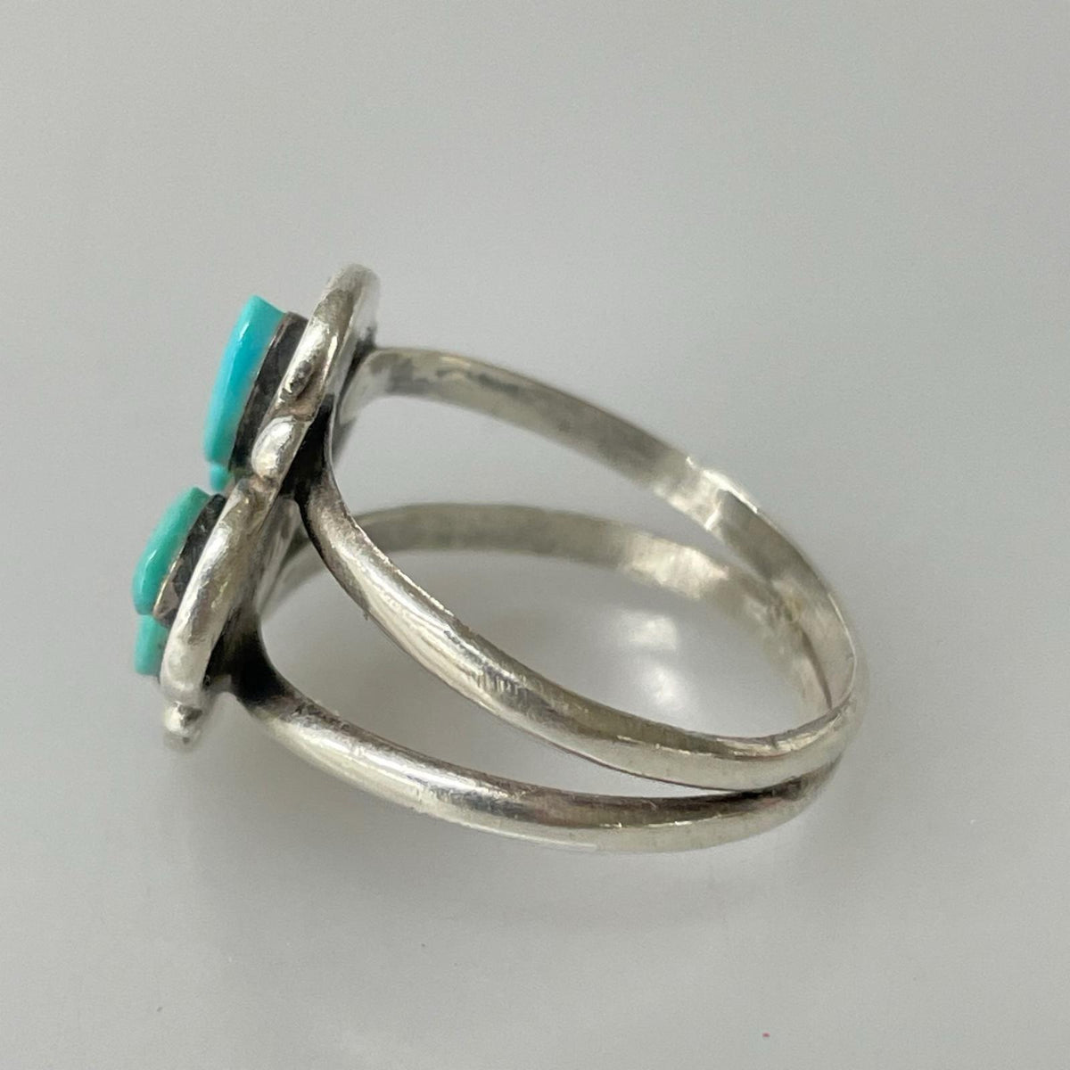 その他アクセサリー ズニ族 ターコイズ フラワーリング 10号 シルバー