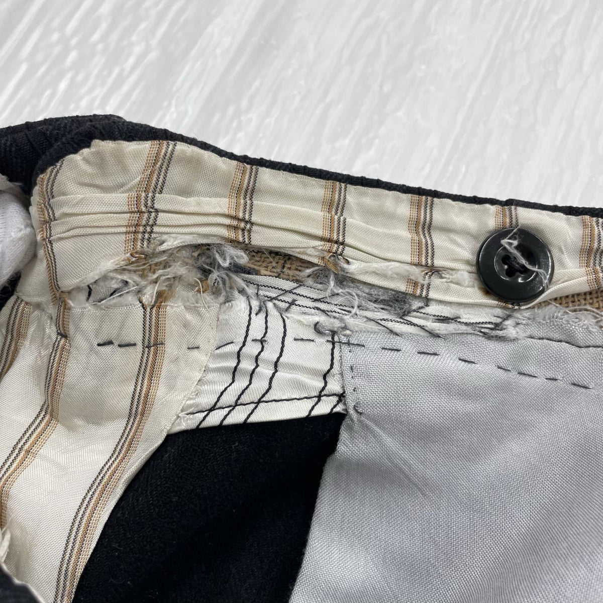 パンツ ~40s フレンチファーマーズ 針シンチウールスラックス BLK ブラック