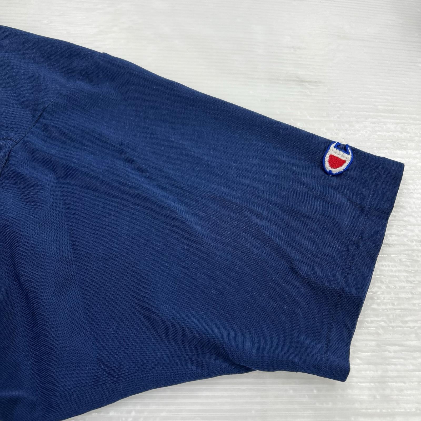 半袖Tシャツ 80s フットボールシャツ 三段 紺 (XL) ブルー
