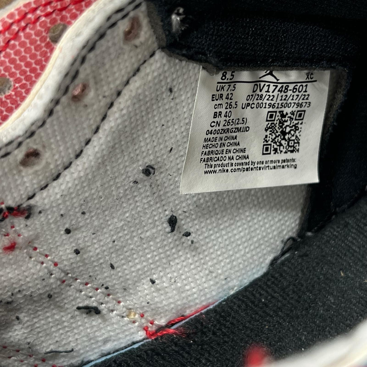 スニーカー Spider-Man Air Jordan 1 Retro High OG SP 26.5cm (US8 1/2 UK8 EU43)