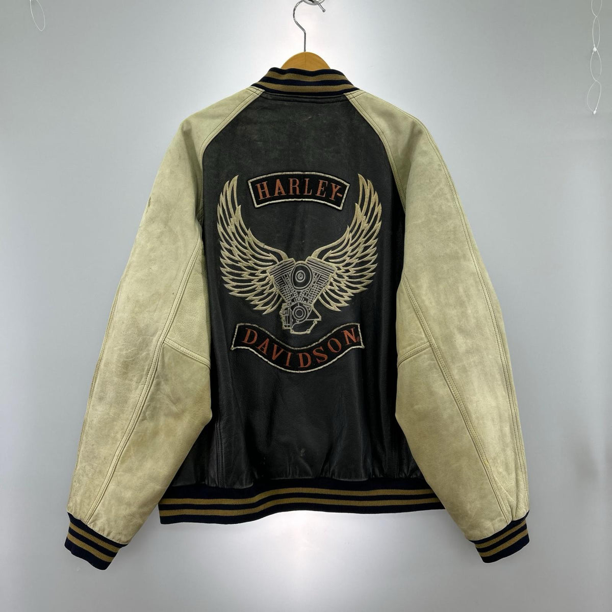 ジャケット Leather Stadium Jacket XXL