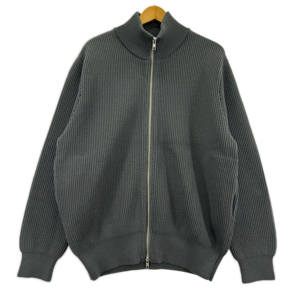 ジャケット Yonetomi EX FINE WOOL RIB KNIT BLOUSON 3 グレー