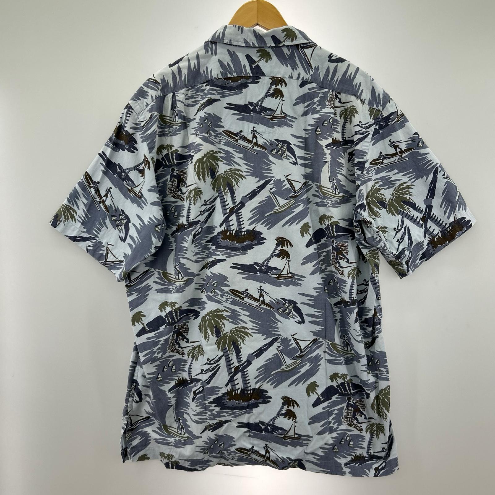 半袖シャツ CLAYTON S/S 総柄ハワイアンシャツ (M) M ブルー