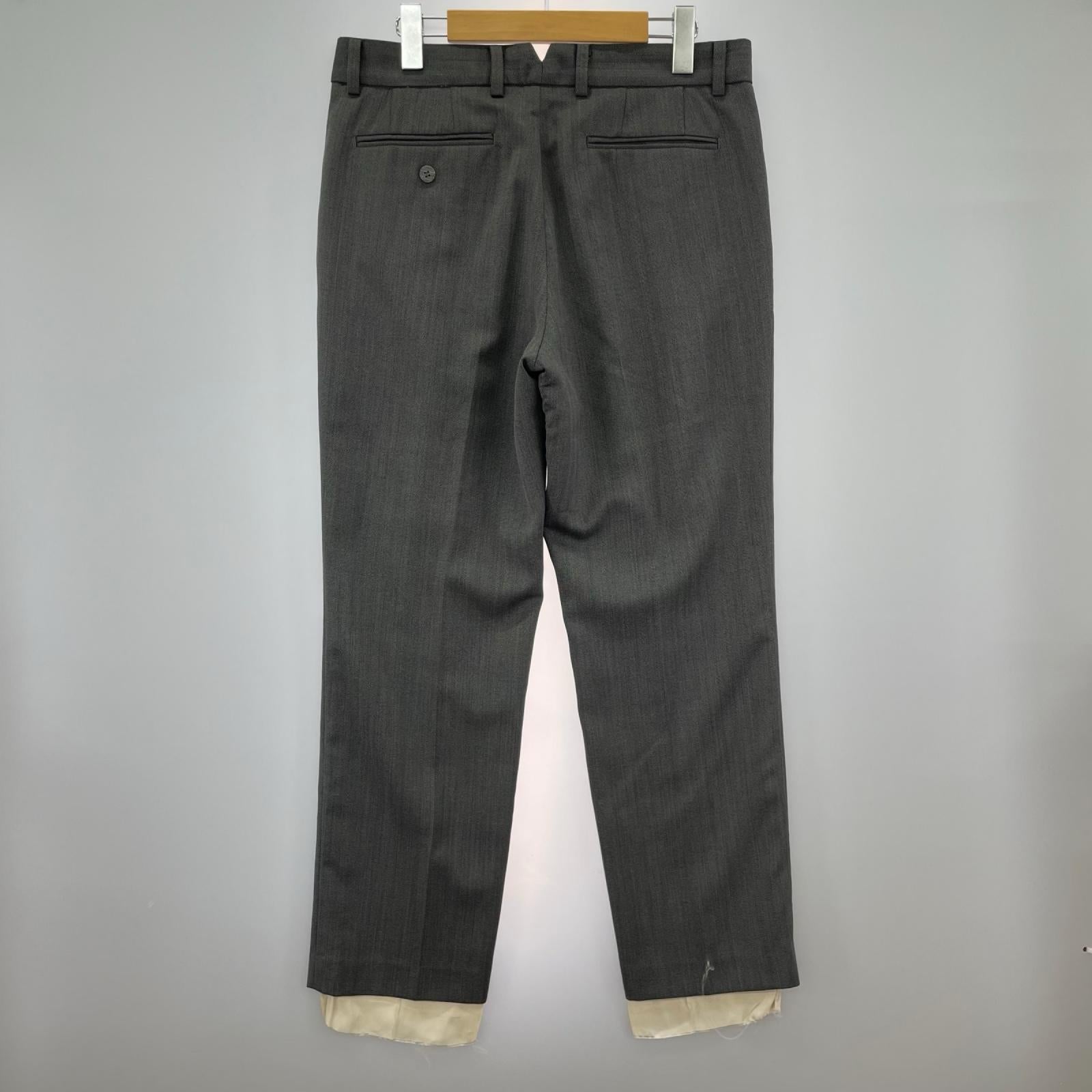 パンツ Raw Edge Liner Tailored Slim Trousers 3 グレー