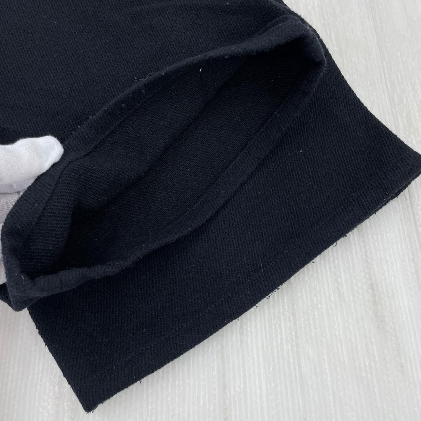 パンツ SILK NEP DENIM 5P WIDE PANTS 4 ブラック