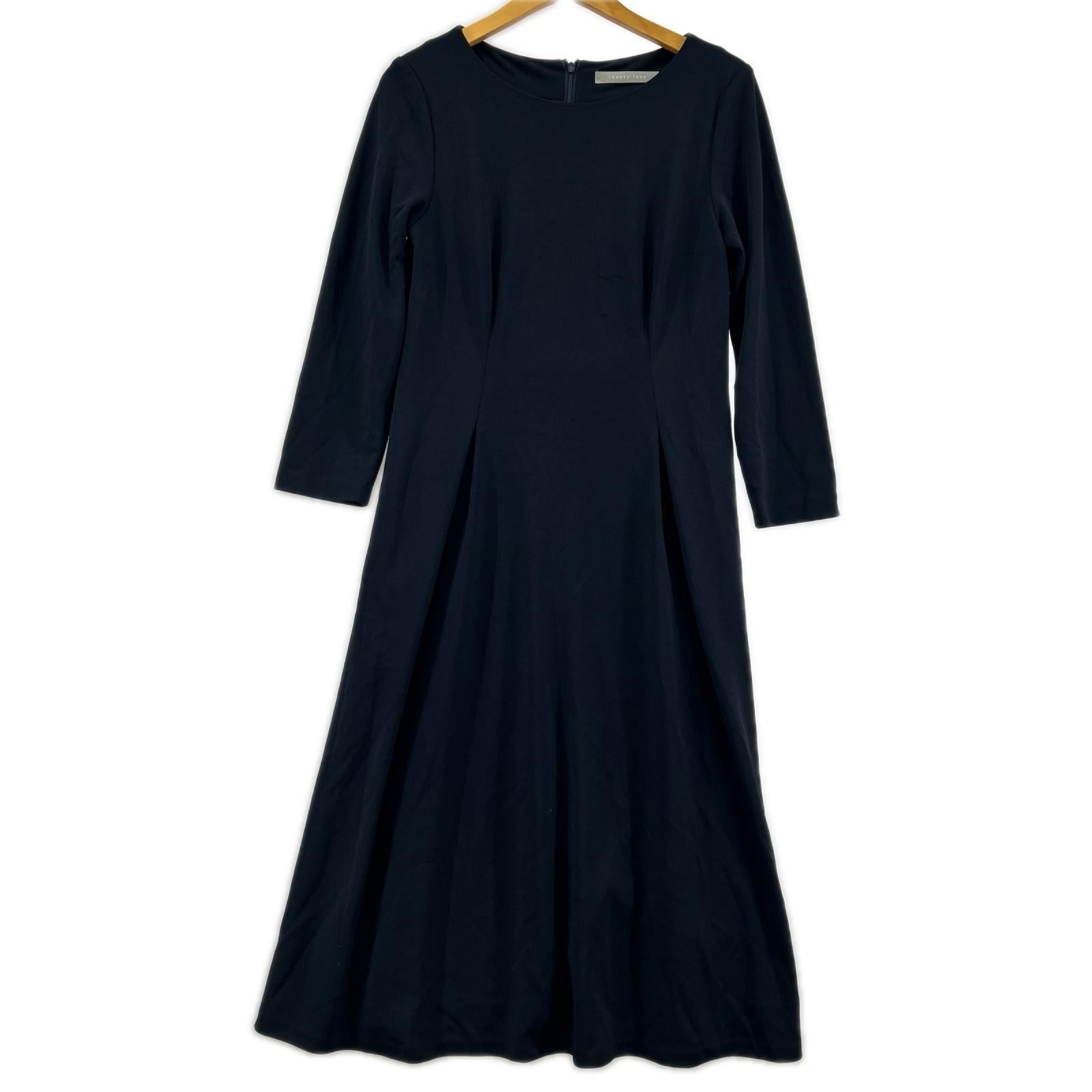 ワンピース theory luxe 長袖ワンピース 38 ネイビー