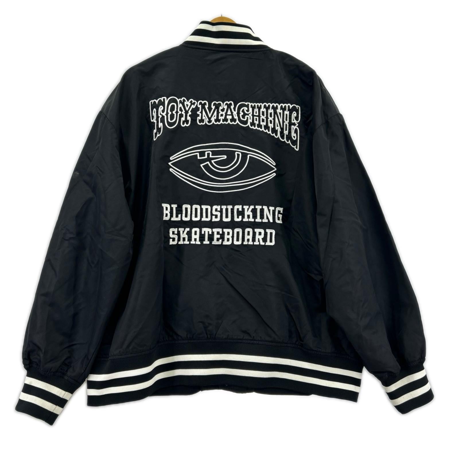 ジャケット ルーズシルエットバックプリントスタジャン TMPCJK9 黒 (XL) ブラック