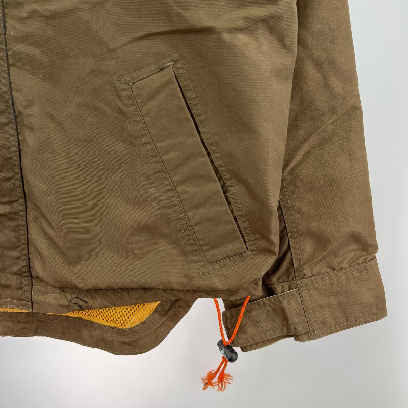マウンテンパーカー 90s フィッシングナイロンジャケット M BRW M ブラウン