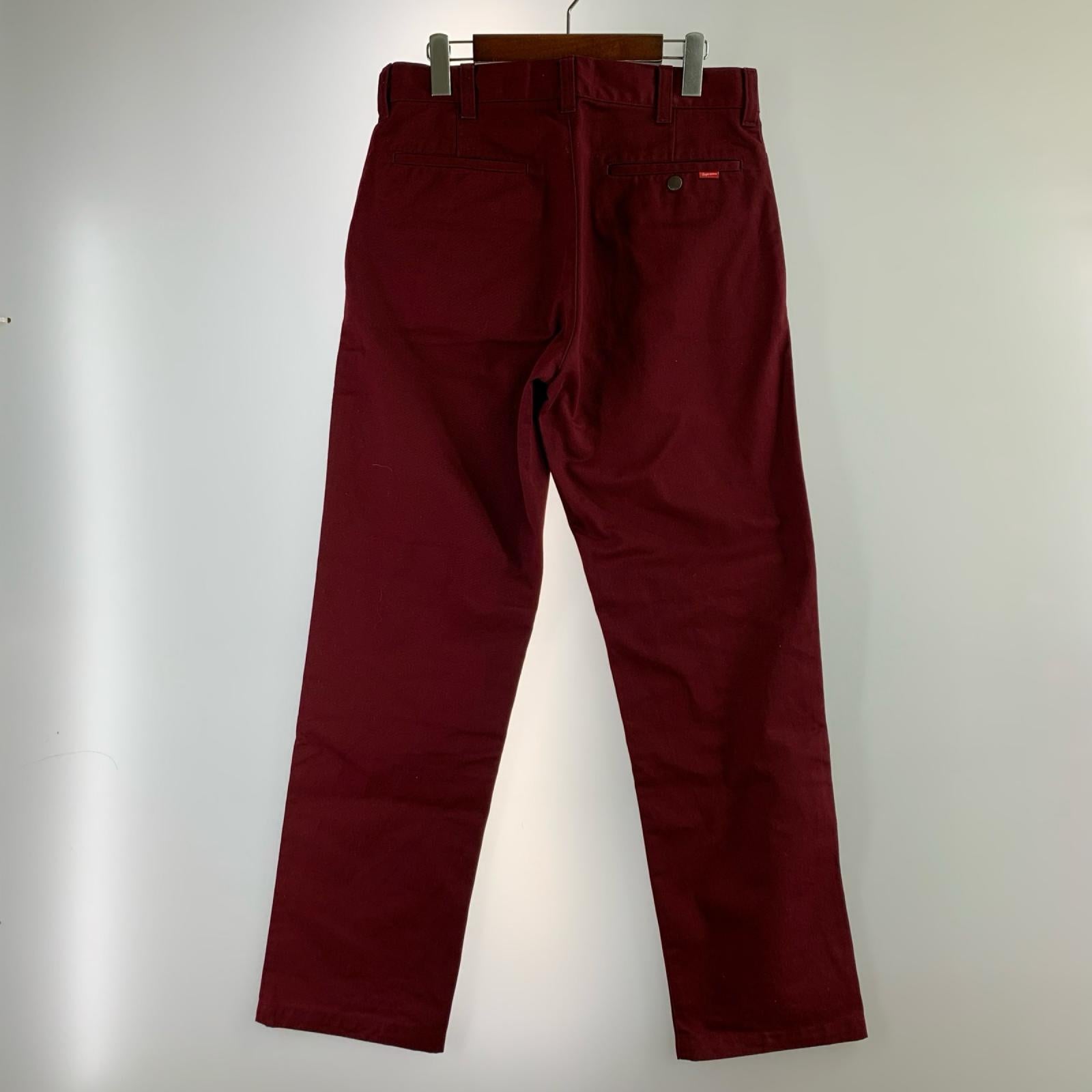 パンツ ワークパンツ エンジ色 30 30 レッド
