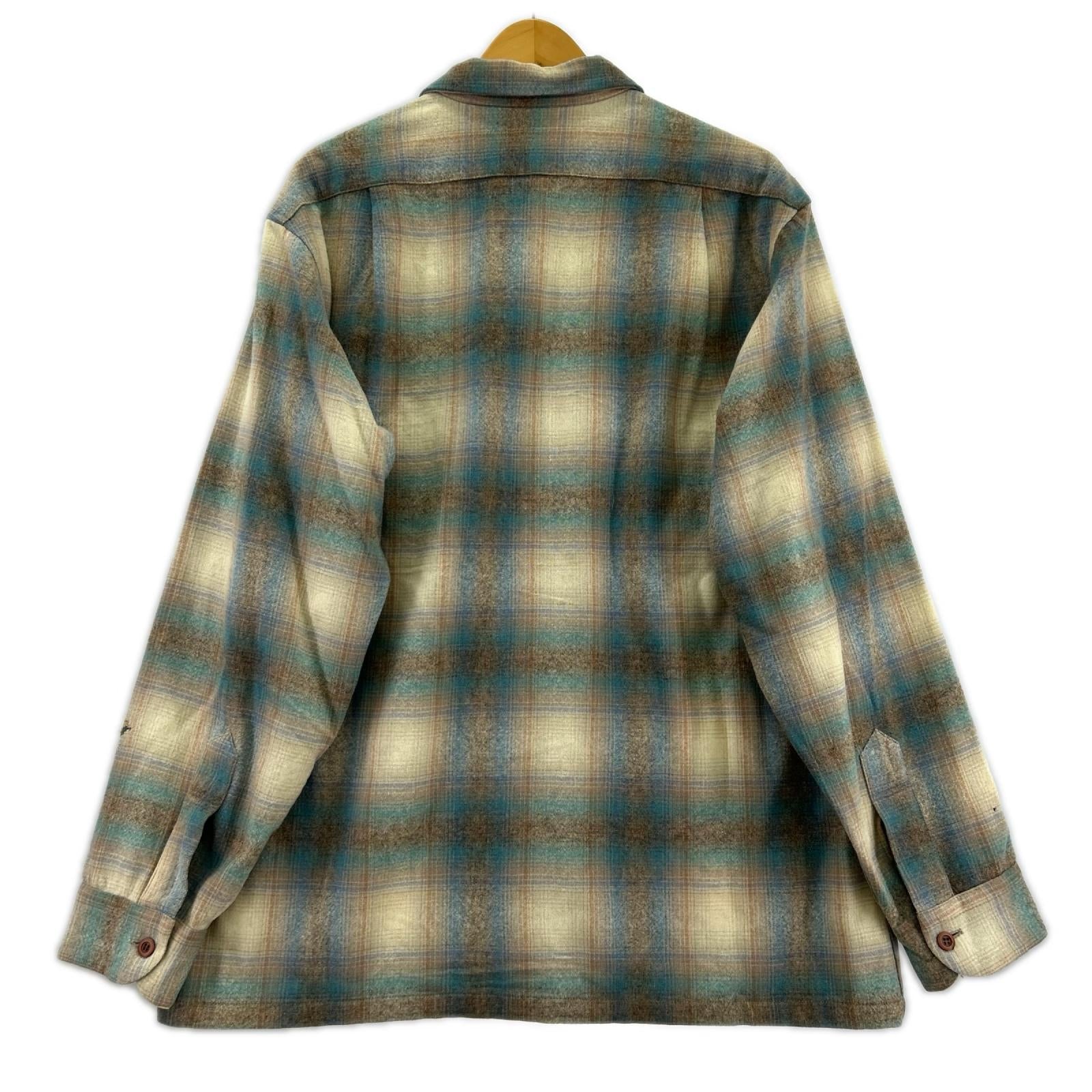 長袖シャツ 70s PENDLETON オンブレチェックシャツ L マルチカラー