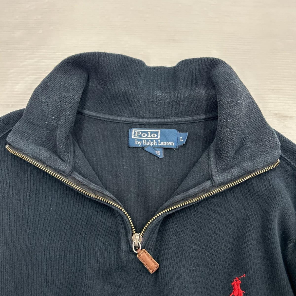 スウェット ハーフジップニット NVY L L ネイビー
