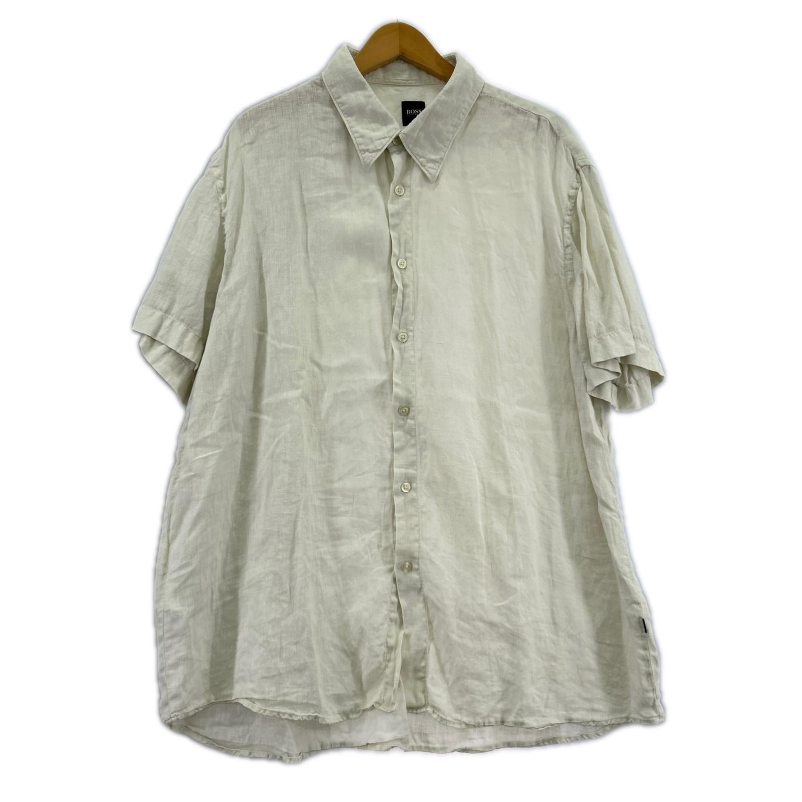 半袖シャツ リネンシャツ WHT XXL ホワイト