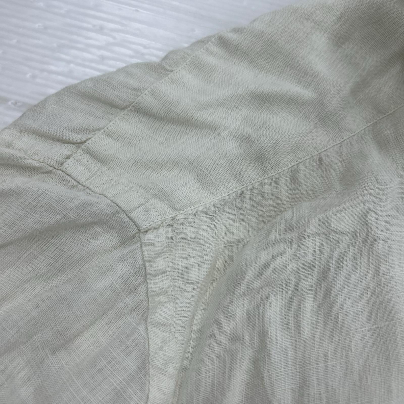 半袖シャツ リネンシャツ WHT XXL ホワイト