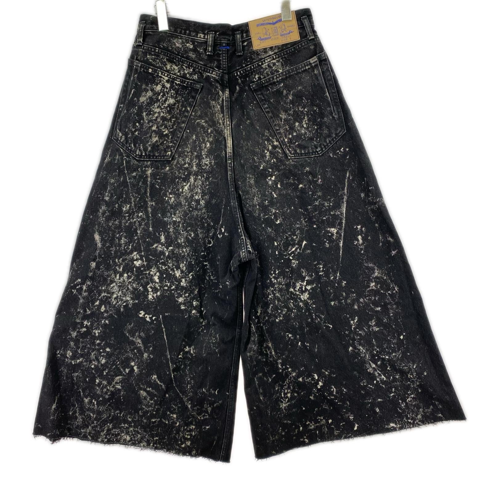 デニムパンツ BLEACHED ORDINARY CITY LOOSE ブラック (S) S ブラック