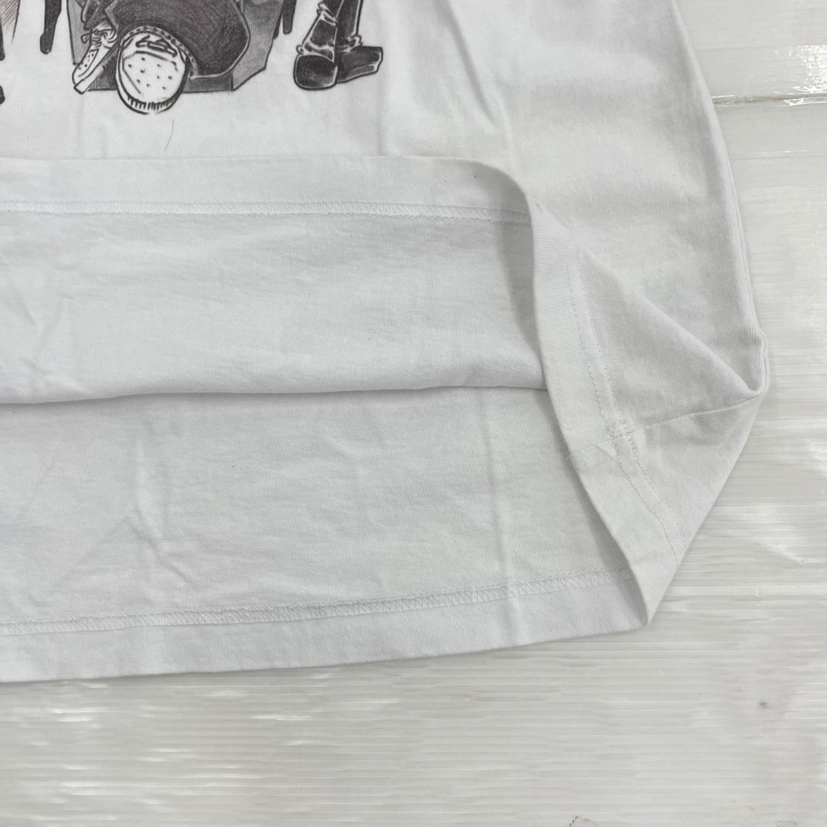 半袖Tシャツ 24SS イラスト プリントTEE 白 M ホワイト