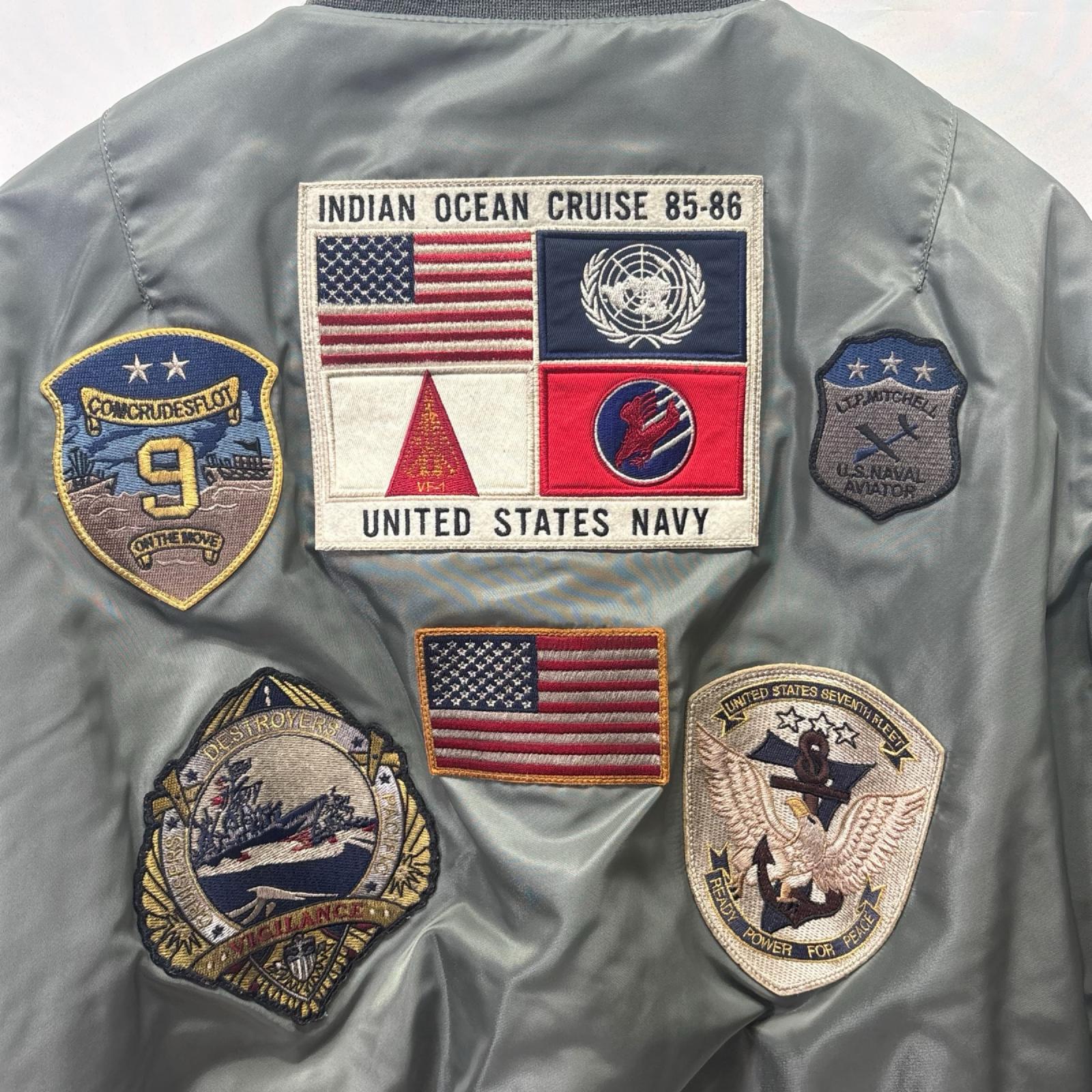 ジャケット TOP GUN MA-1 CUSTOM L カーキ