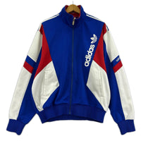 ジャケット adidas デサント製 トラックジャケット トリコロールカラーリング XO