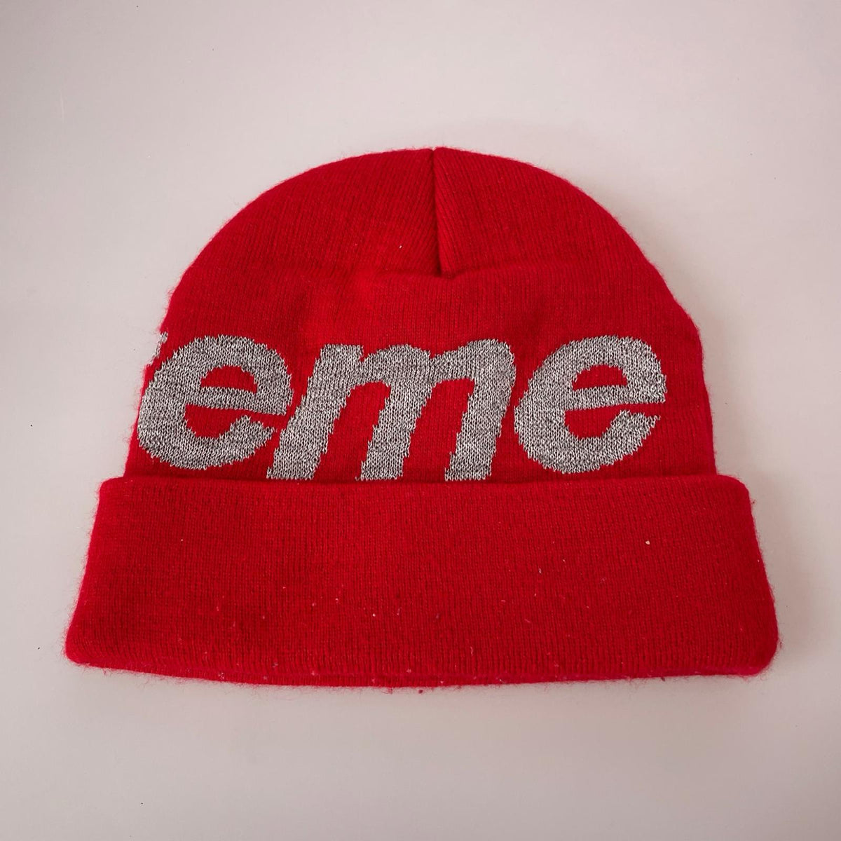 ニットキャップ Reflective Big Logo Beanie レッド