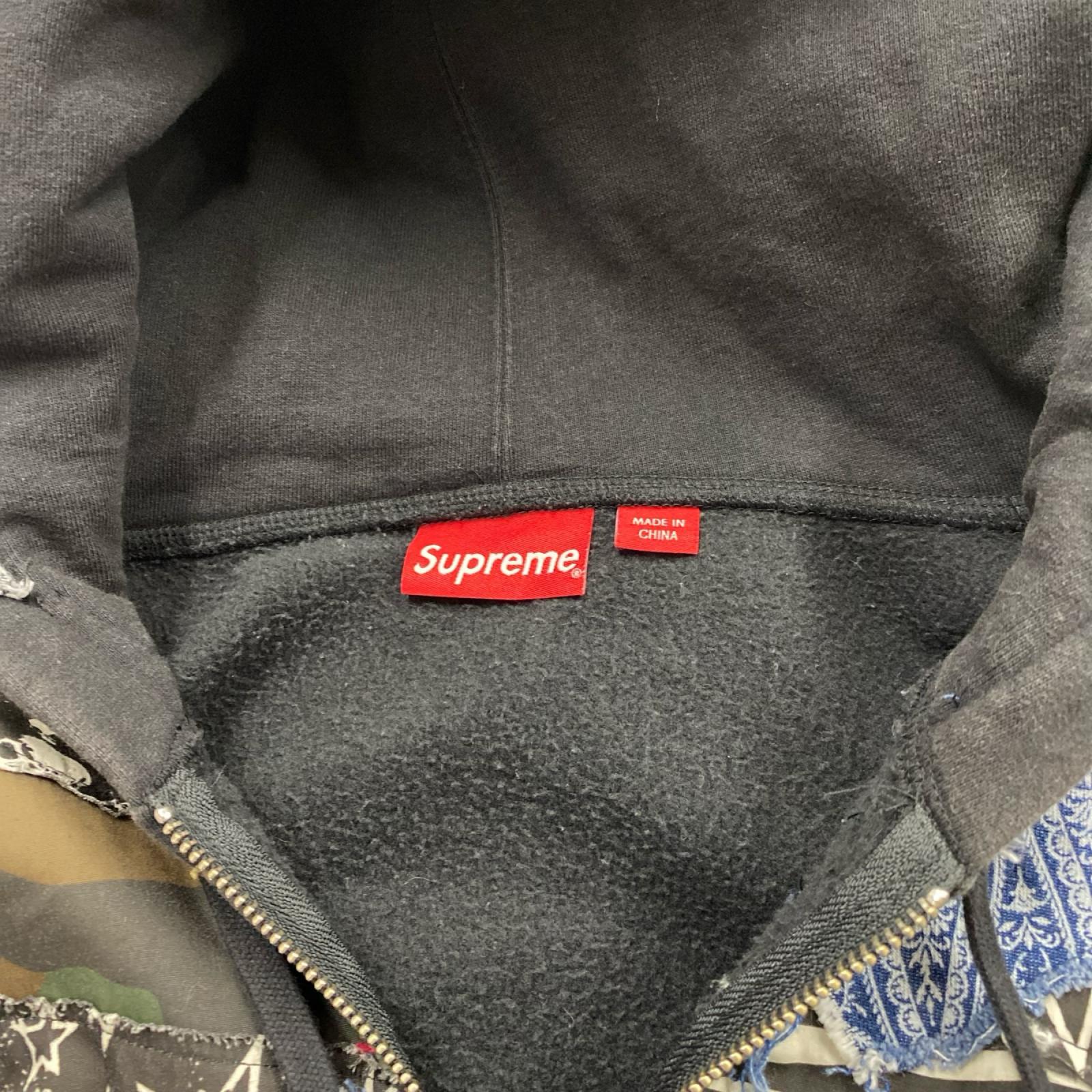 パーカー Supreme Patchwork Zip Up Hooded L L