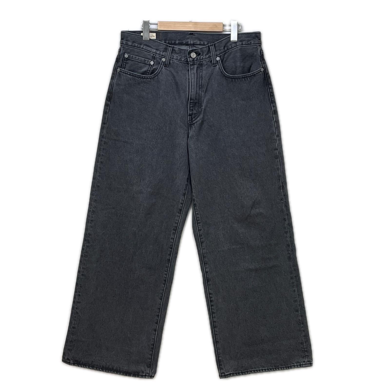 デニムパンツ Levi's premium BAGGY WIDE バギーブラックデニム W32L30