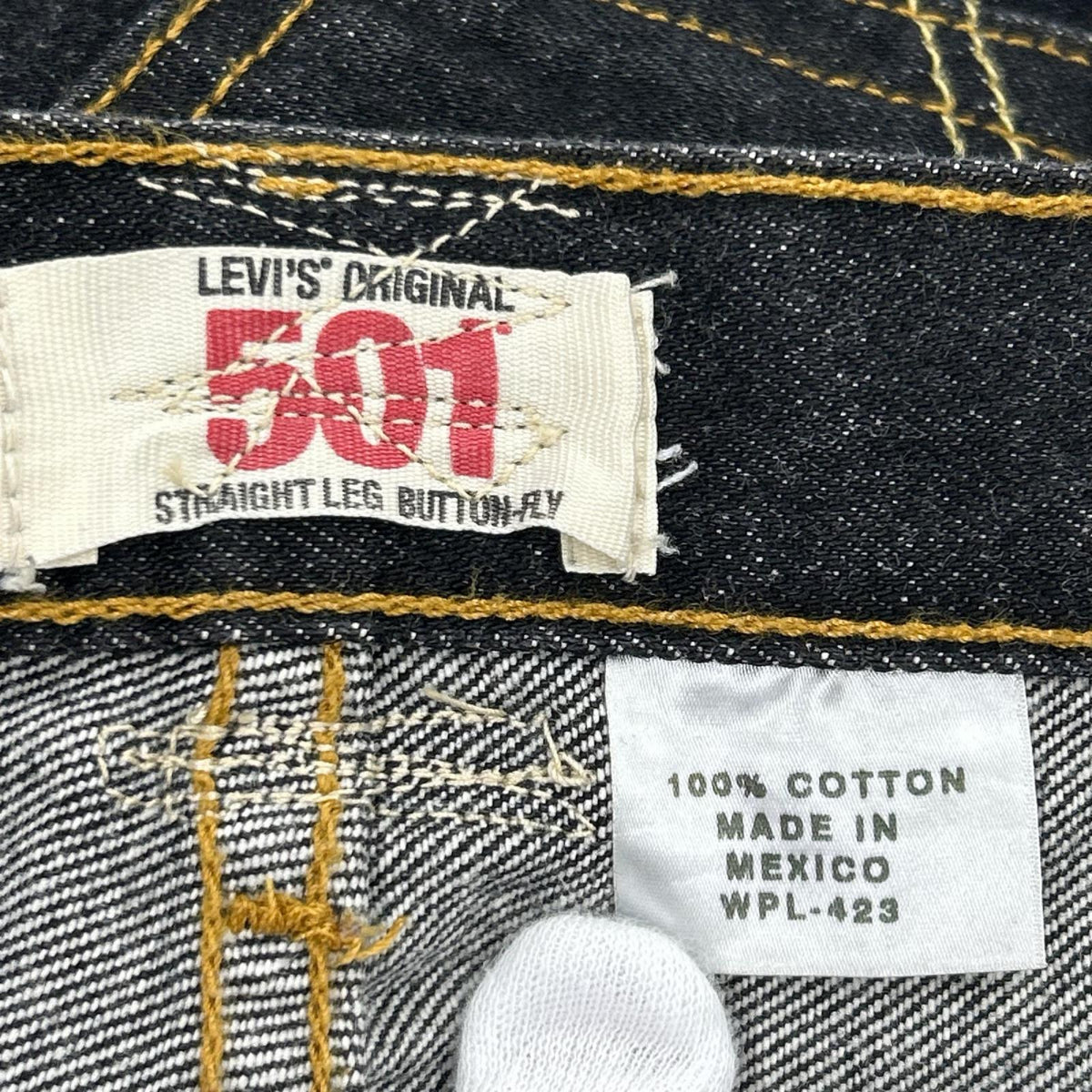 デニムパンツ Levi's 501 メキシコ製 デニムパンツ W36L32 ブラック