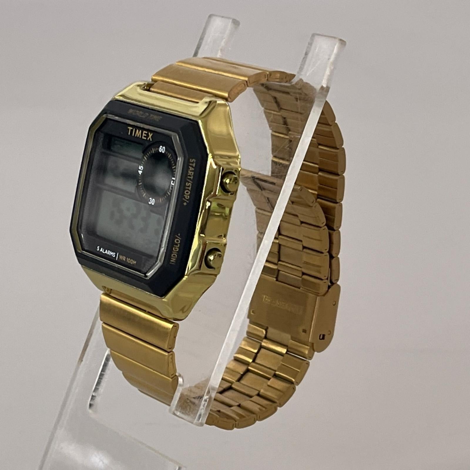 腕時計 WORLD TIME メインストリート デジタル時計 GOLD ゴールド