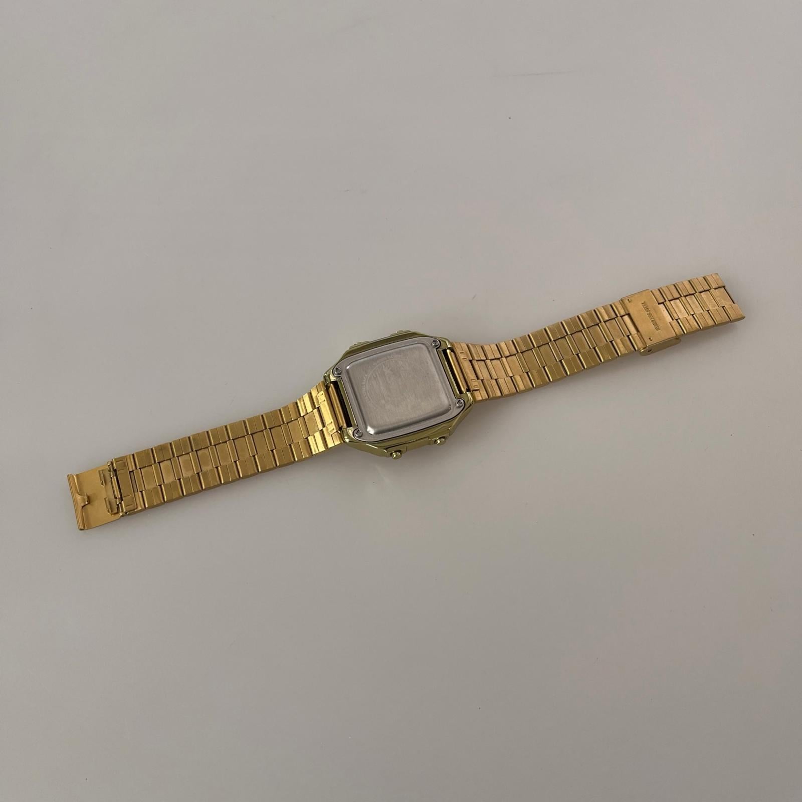 腕時計 WORLD TIME メインストリート デジタル時計 GOLD ゴールド