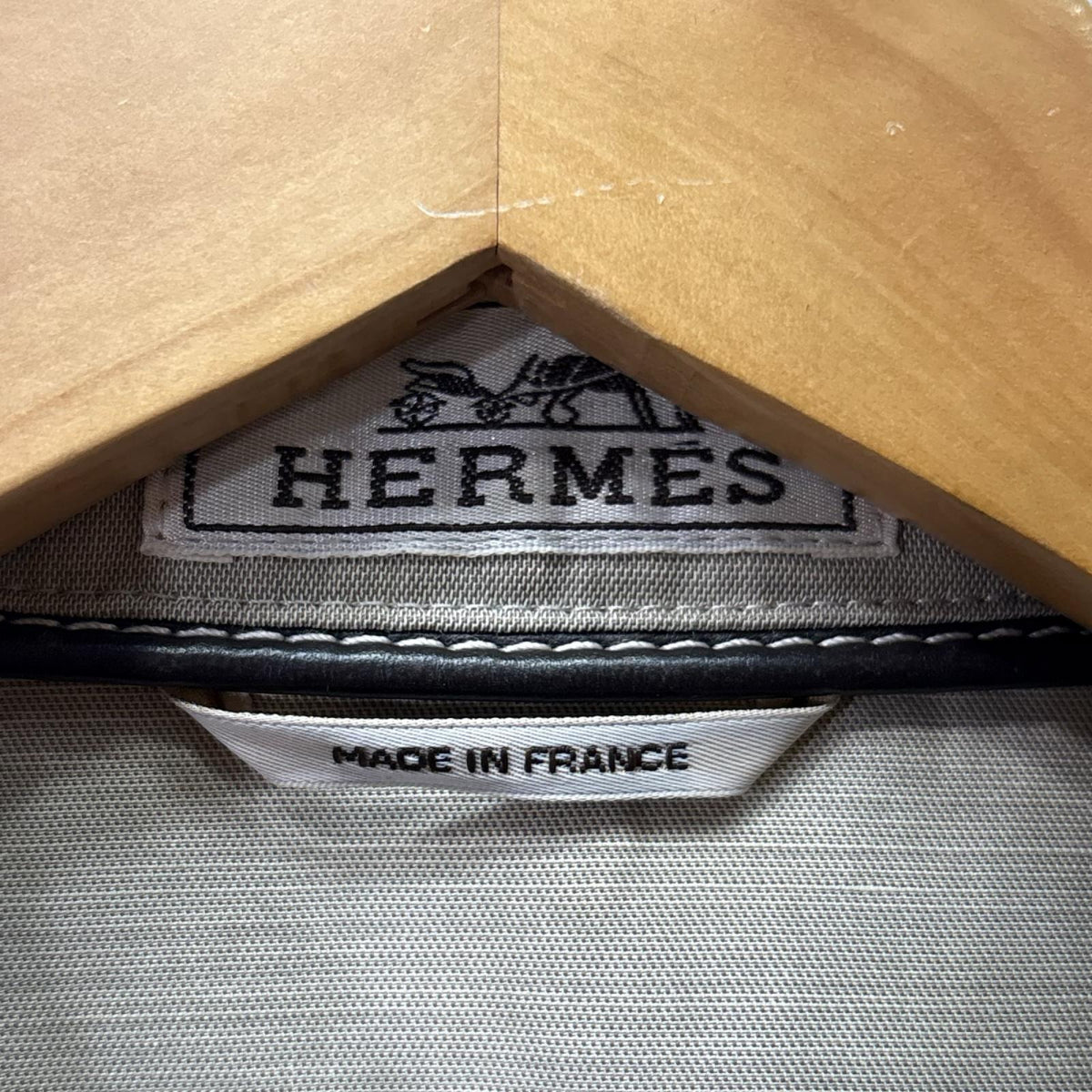 HERMES リネン混ジップブルゾン 50