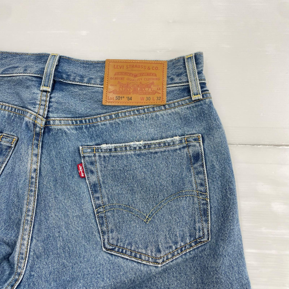 デニムパンツ PREMIUM 501(R) '54 ダメージ加工 サックス