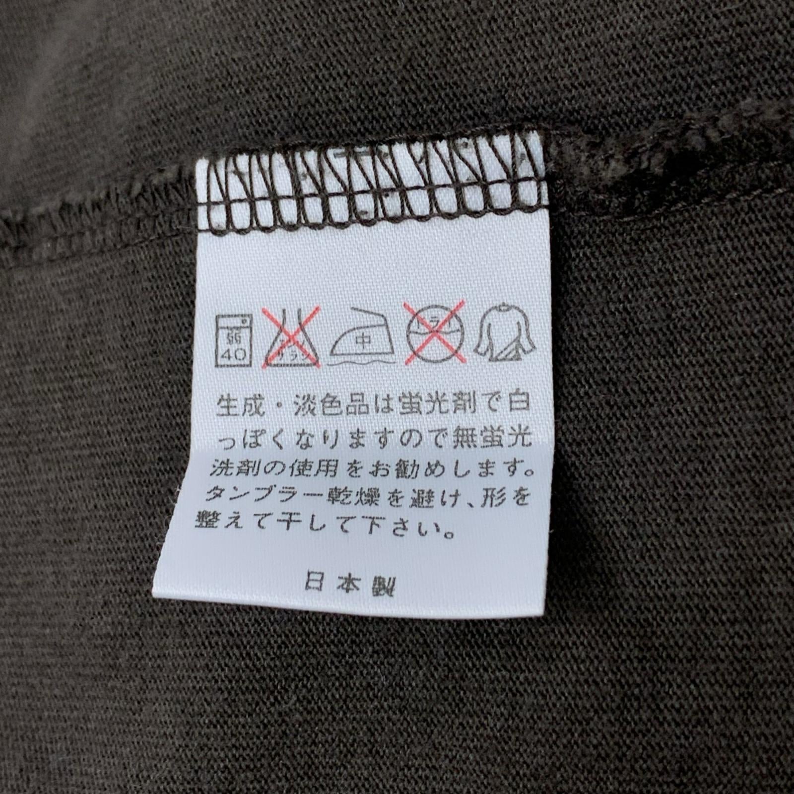 半袖Tシャツ Groovers ヘンリーネックプリントTee 40 ブラウン L ブラウン