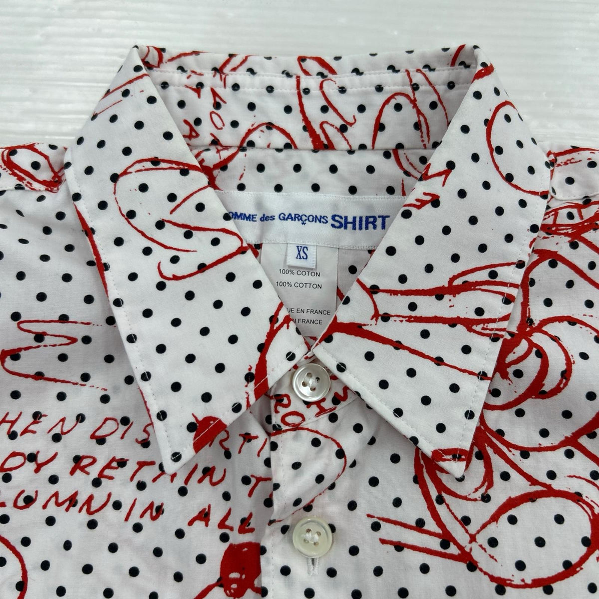 半袖シャツ Disney ドットシャツ(XS)
