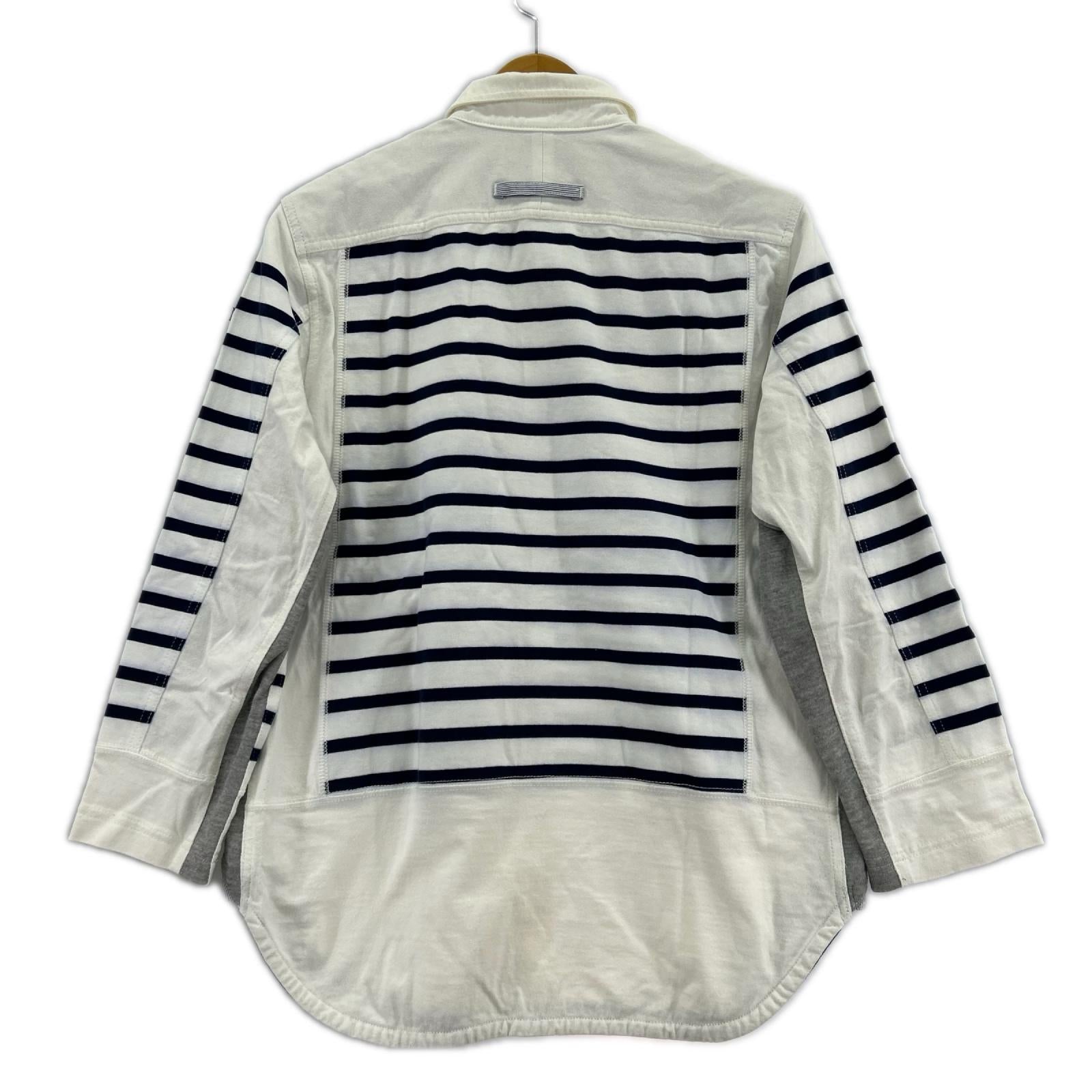長袖シャツ SAINT JAMES ボーダー解体再構築シャツ(S) S
